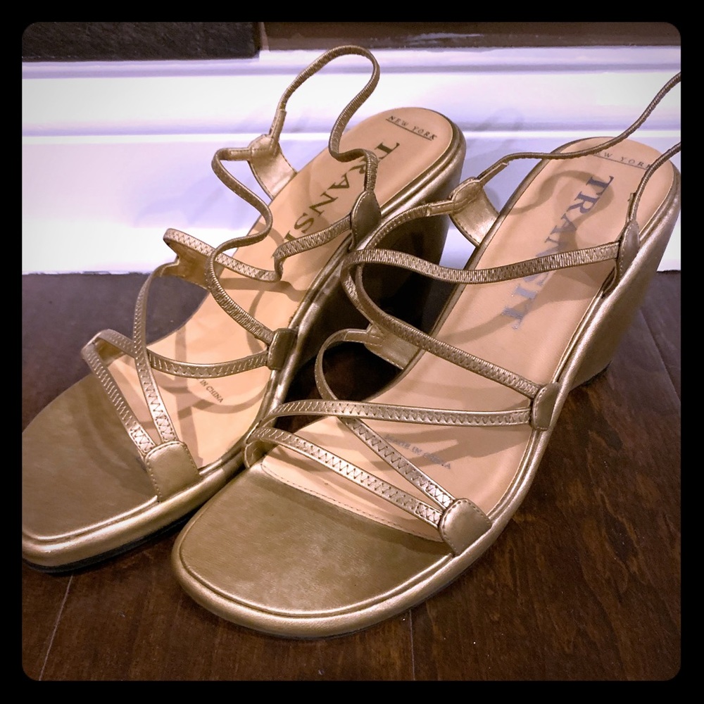 Gold shoes